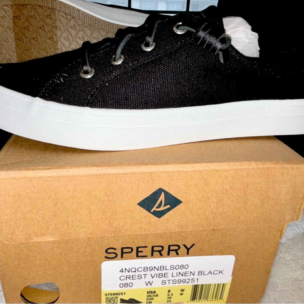 Sperry Black Canvas Sneakers